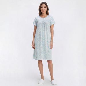 Womens Elizabeth & Nicole Blue Floral Lace Nightshirt